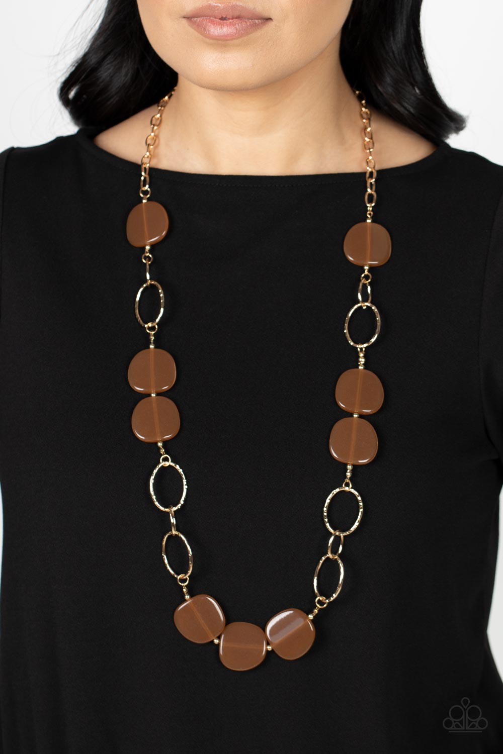 Paparazzi ♥ Posh Promenade - Brown ♥  Necklace