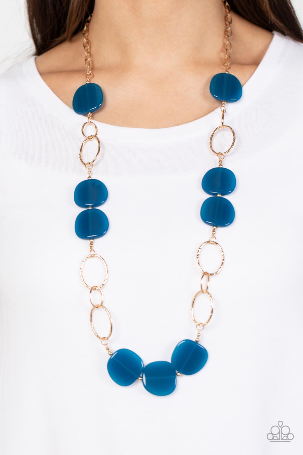 Paparazzi ♥ Posh Promenade - Blue - Blue ♥  Necklace