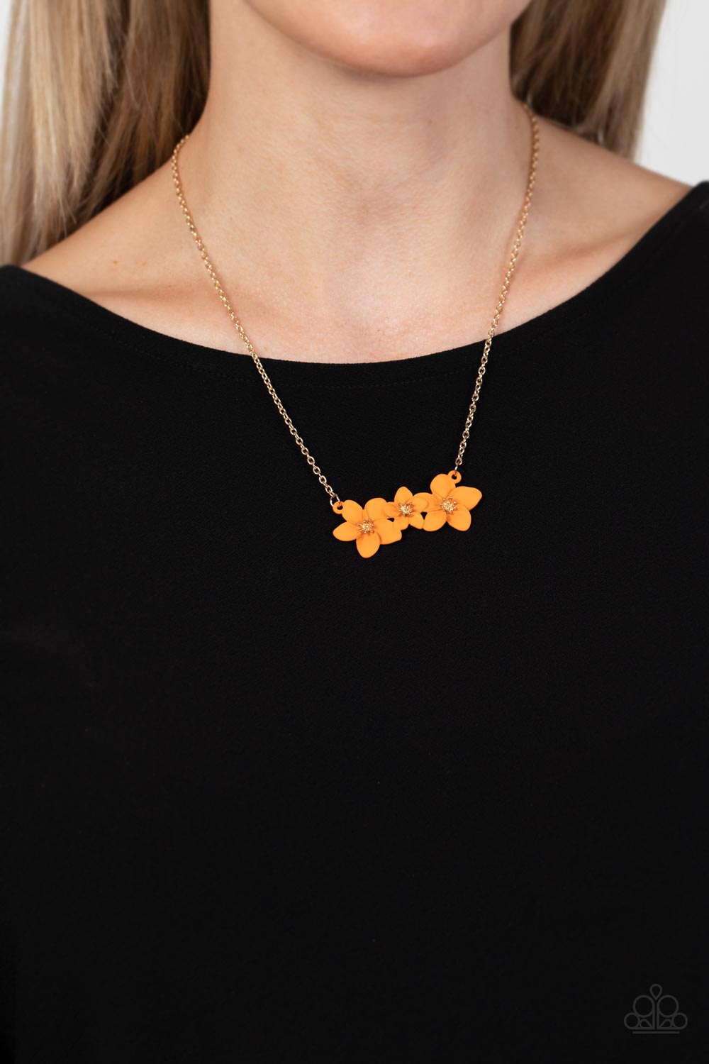 Paparazzi ♥ Petunia Picnic - Orange ♥  Necklace
