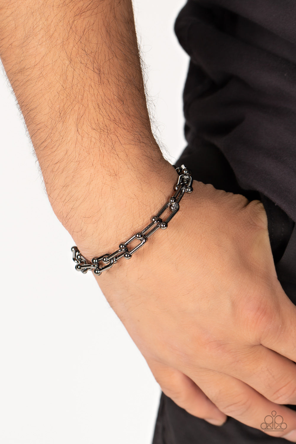 Paparazzi ♥ Grunge City - Black ♥  Mens Bracelet