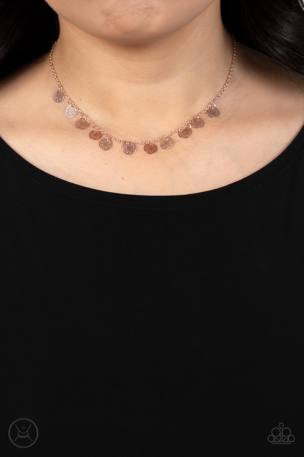 Paparazzi ♥ On My CHIME - Rose Gold ♥  Necklace