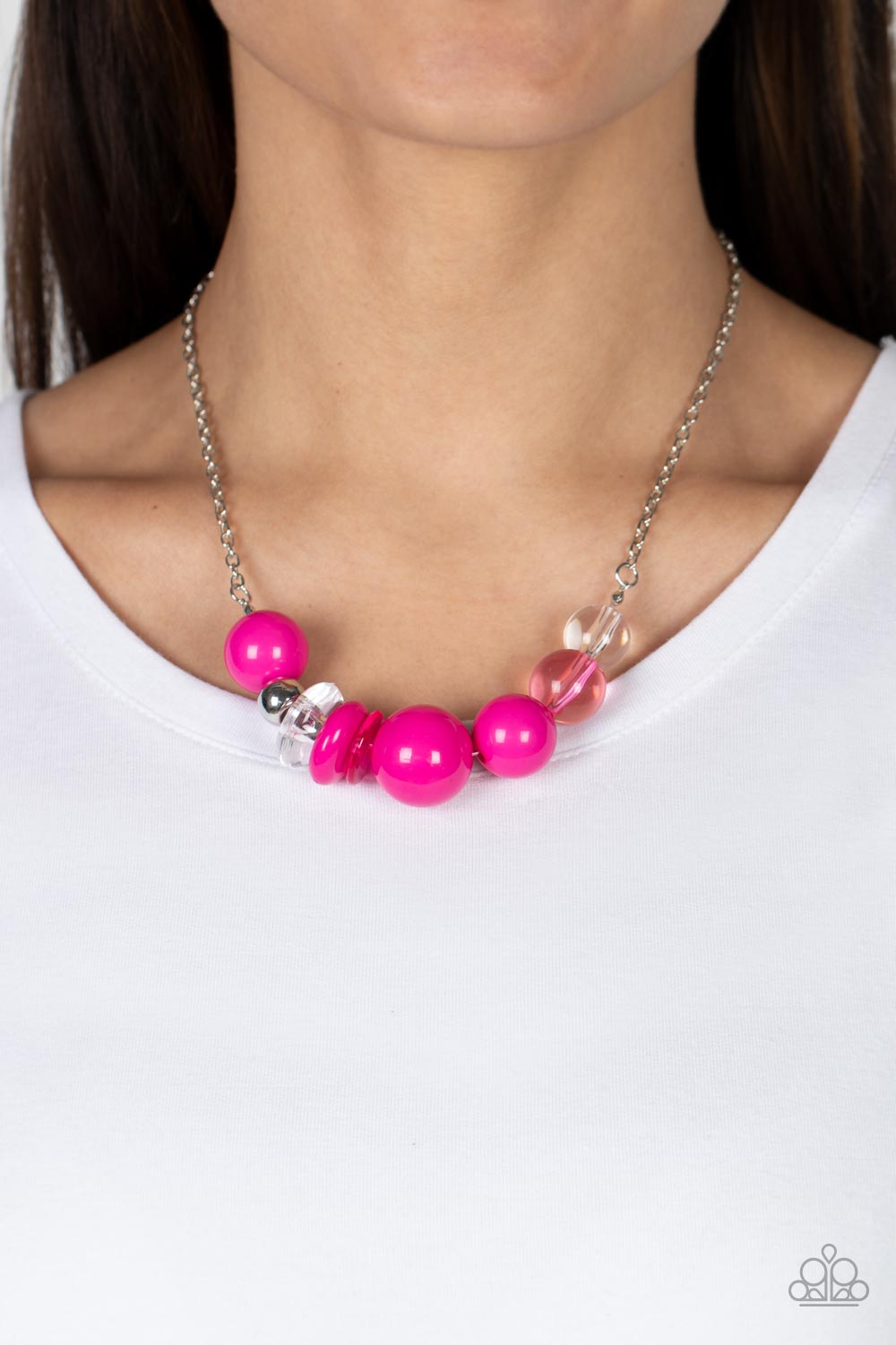 Paparazzi ♥ Bauble Bonanza - Pink ♥  Necklace