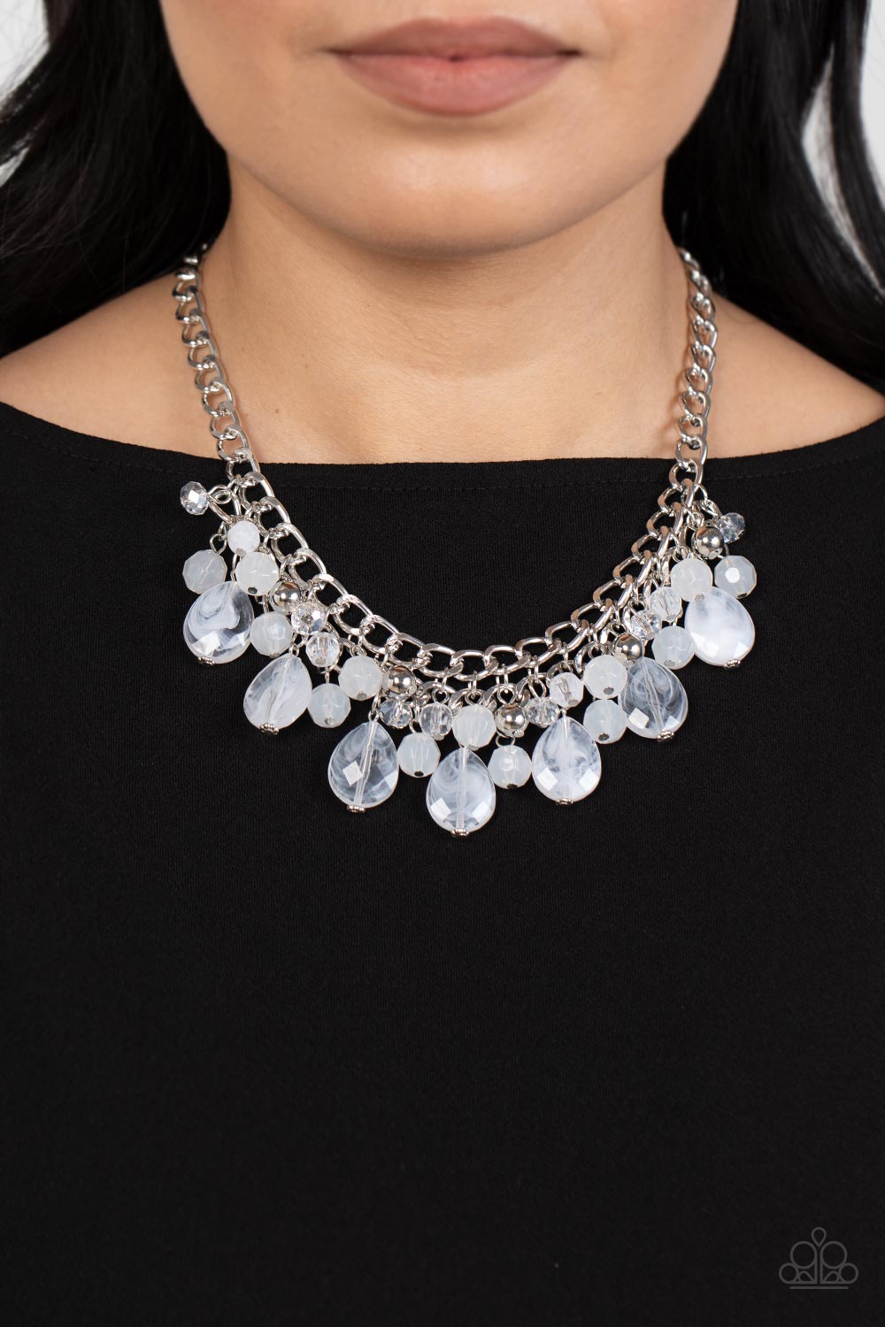 Paparazzi ♥ Beachside Dance - White ♥  Necklace