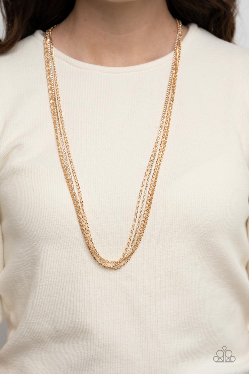 Paparazzi ♥ Undauntingly Urban - Gold ♥  Necklace