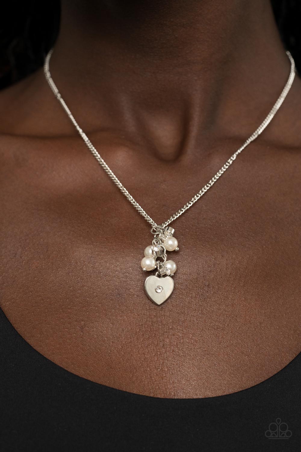 Paparazzi ♥ Pop It and LOCKET - White ♥  Necklace