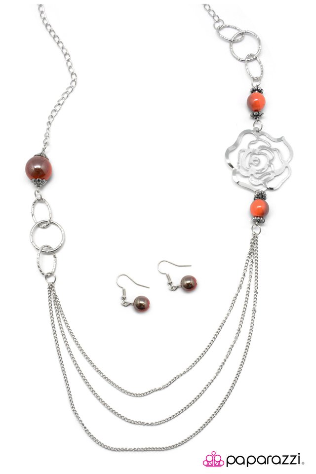 Paparazzi ♥ Oh Happy Days - Orange ♥ Necklace