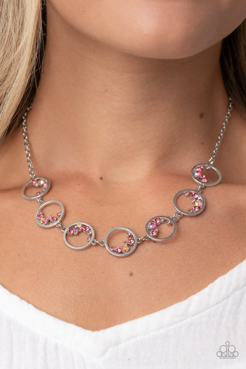 Paparazzi ♥ Blissfully Bubbly - Pink ♥  Necklace