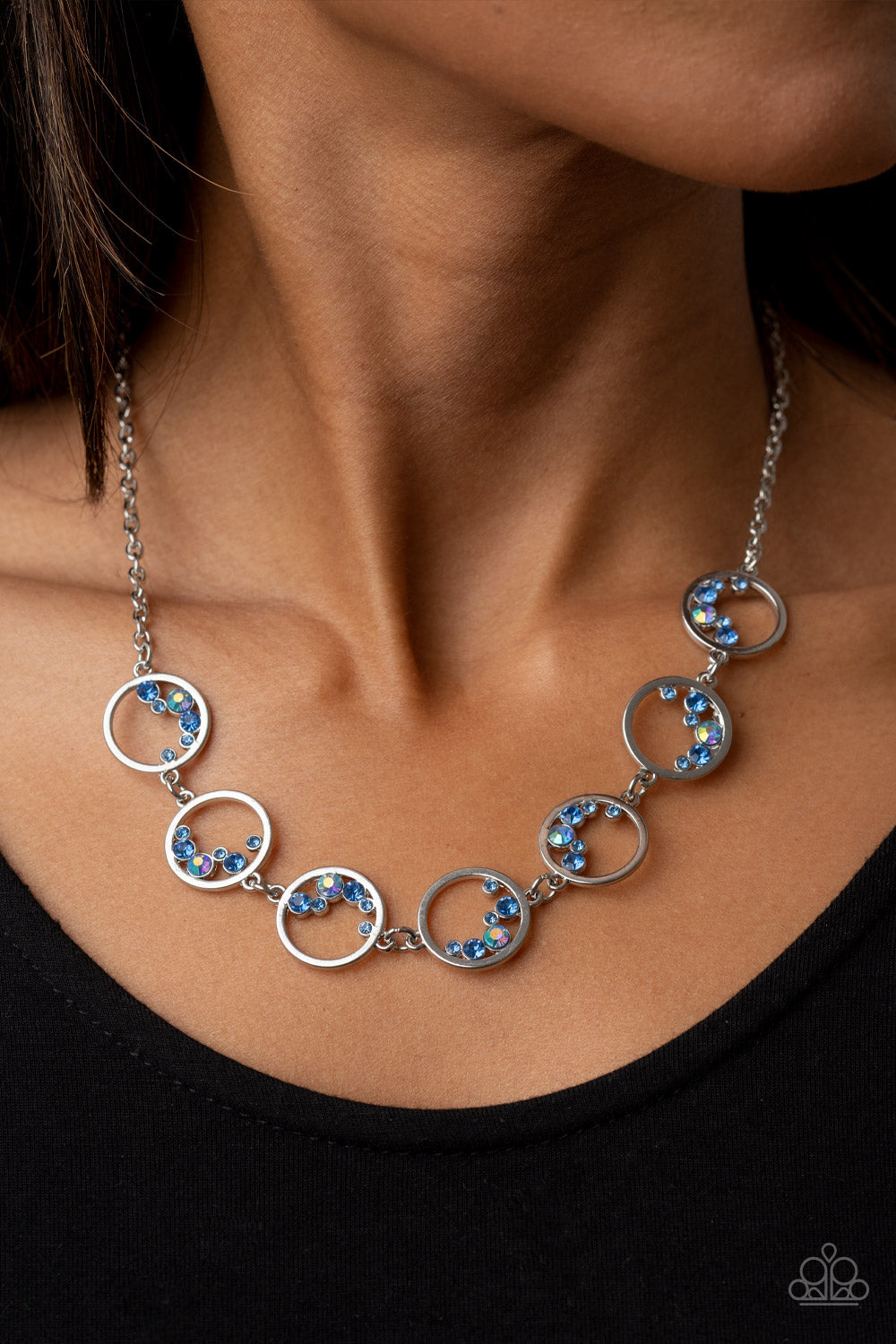 Paparazzi ♥ Blissfully Bubbly - Blue ♥  Necklace