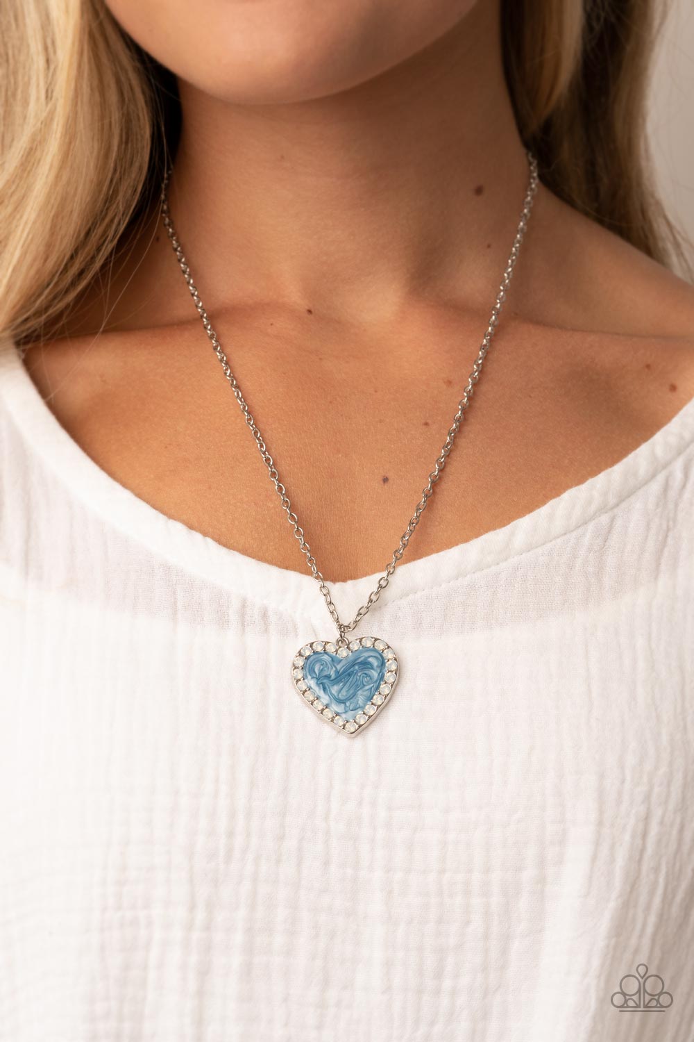 Paparazzi ♥ Heart Full of Luster - Blue ♥  Necklace