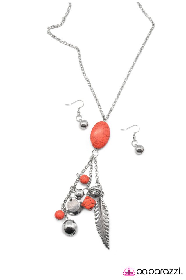 Paparazzi ♥ Rock Of Ages - Orange ♥ Necklace