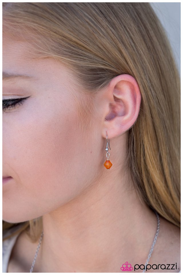Paparazzi ♥ Just Enough - Orange ♥ Necklace