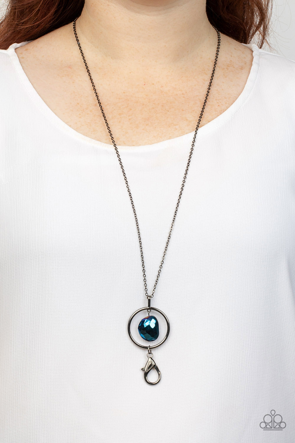 Paparazzi ♥ Hands-Down Dazzling - Blue ♥  Lanyard