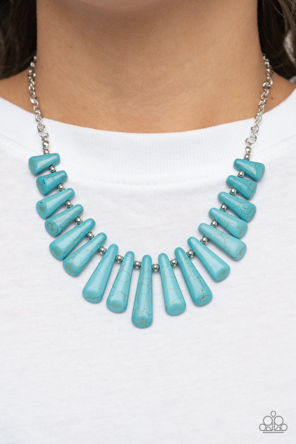 Paparazzi ♥ Mojave Empress - Blue ♥  Necklace