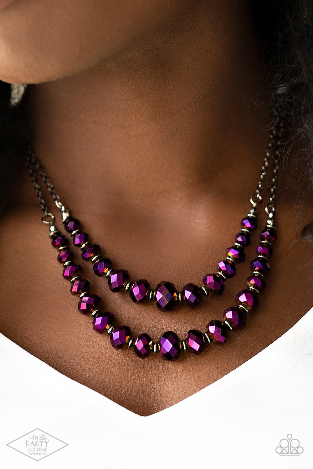 Paparazzi Necklace - All The Trimmings - Purple Bead – Smitten with Jewels