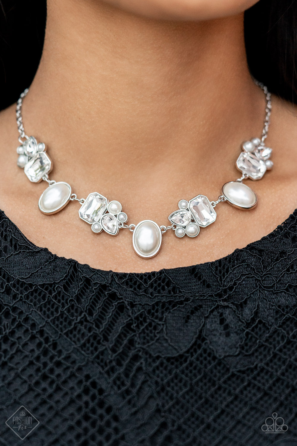 Paparazzi ♥ Sensational Showstopper - White ♥  Necklace