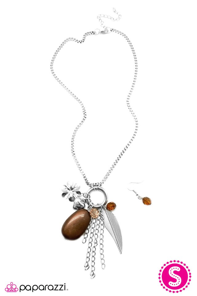 Paparazzi ♥ See How High You Can Fly - Brown ♥ Necklace