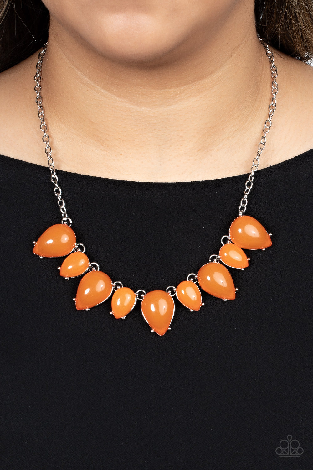 Paparazzi ♥ Pampered Poolside - Orange ♥  Necklace