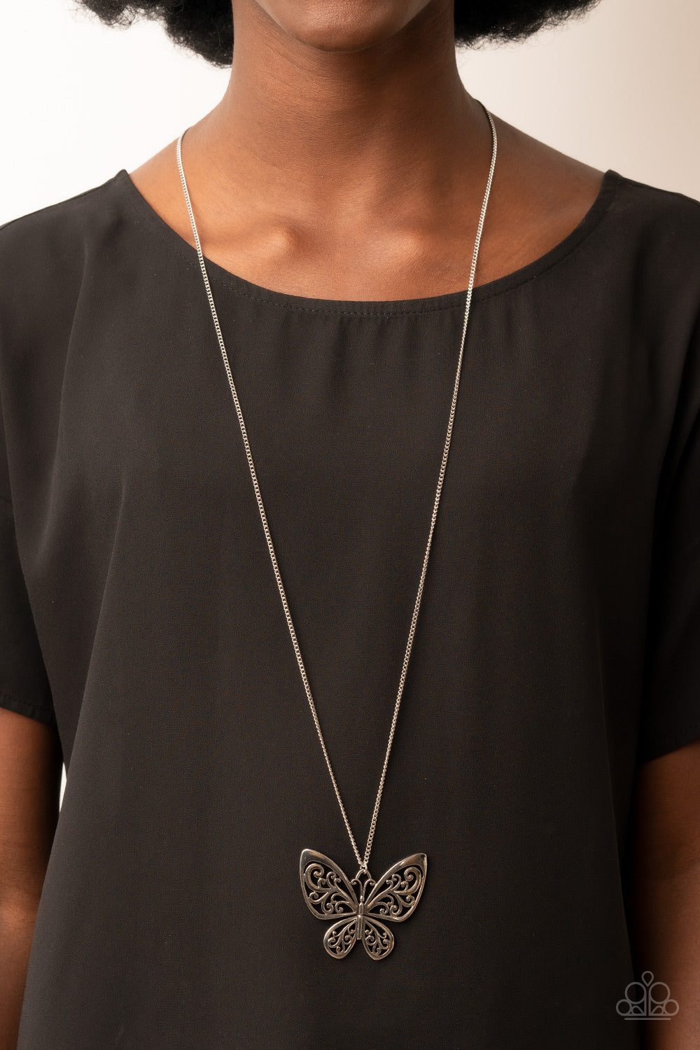 Paparazzi ♥ Butterfly Boutique - Silver ♥  Necklace