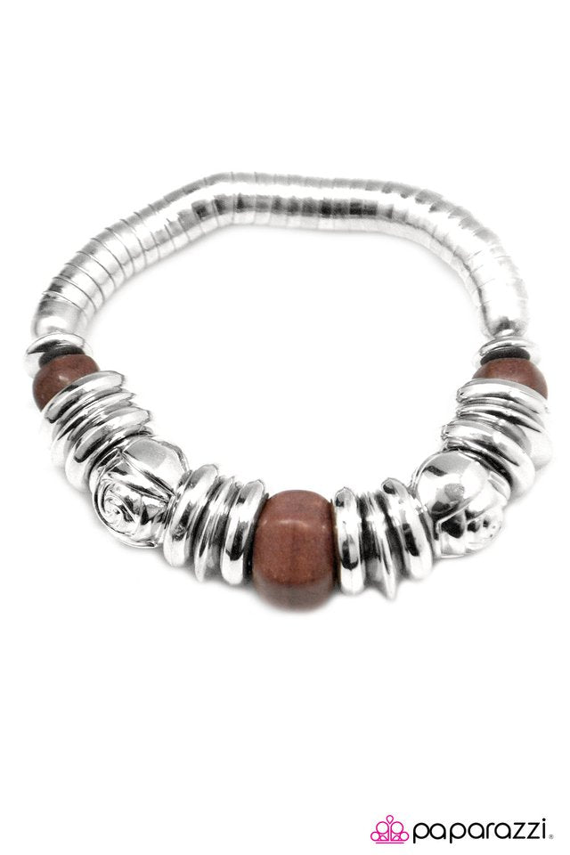 Paparazzi ♥ At The Right Time, In The Right Place - Brown ♥ Bracelet