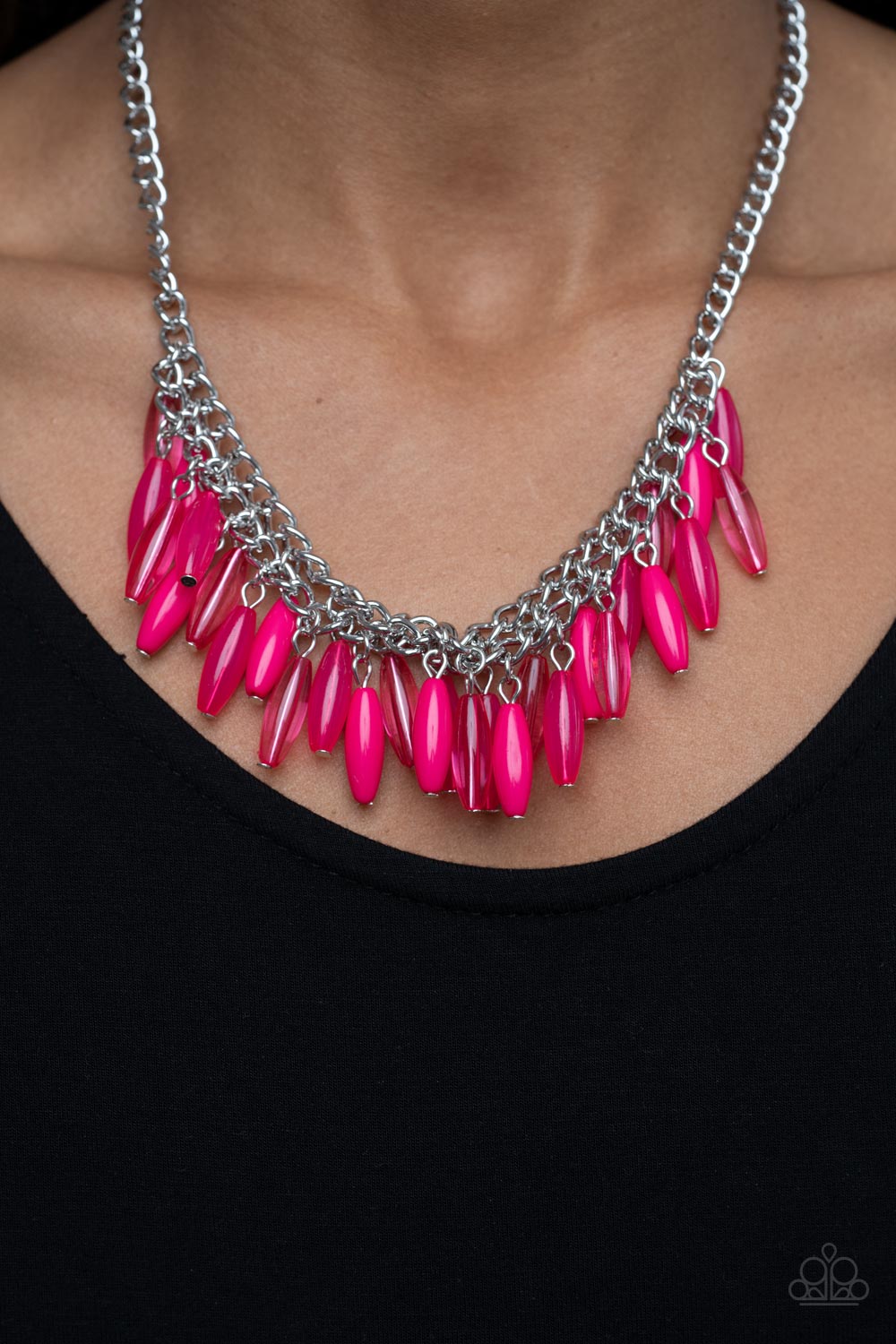 Paparazzi ♥ Beach House Hustle - Pink ♥  Necklace