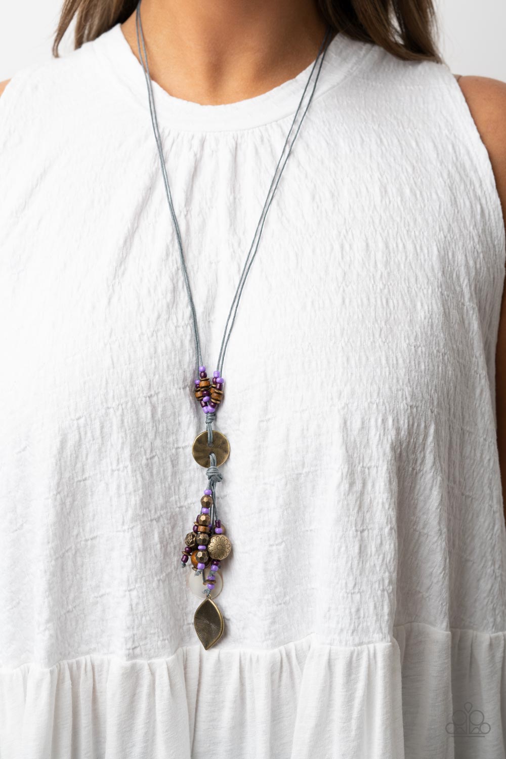 Paparazzi ♥ Knotted Keepsake - Purple ♥  Necklace