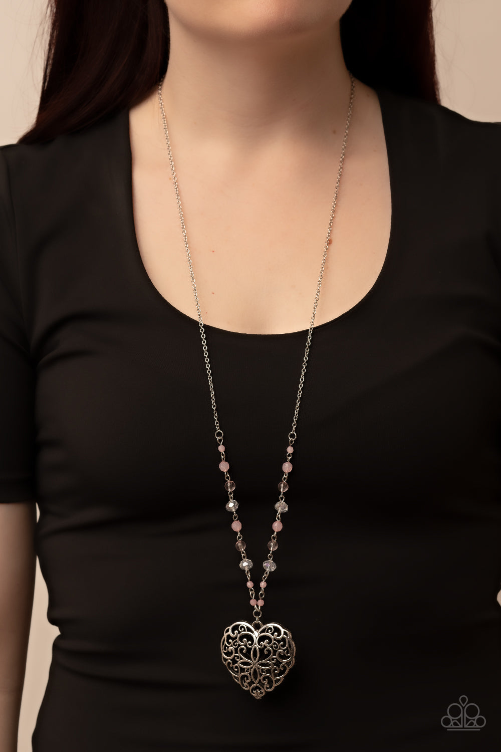 Paparazzi ♥ Doting Devotion - Pink ♥  Necklace