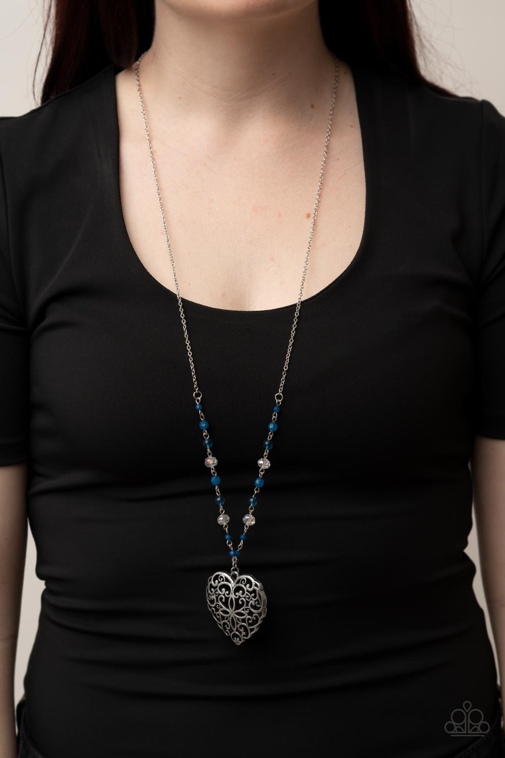 Paparazzi ♥ Doting Devotion - Blue ♥  Necklace