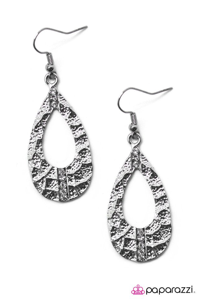 Paparazzi ♥ Shine On - White ♥ Earrings