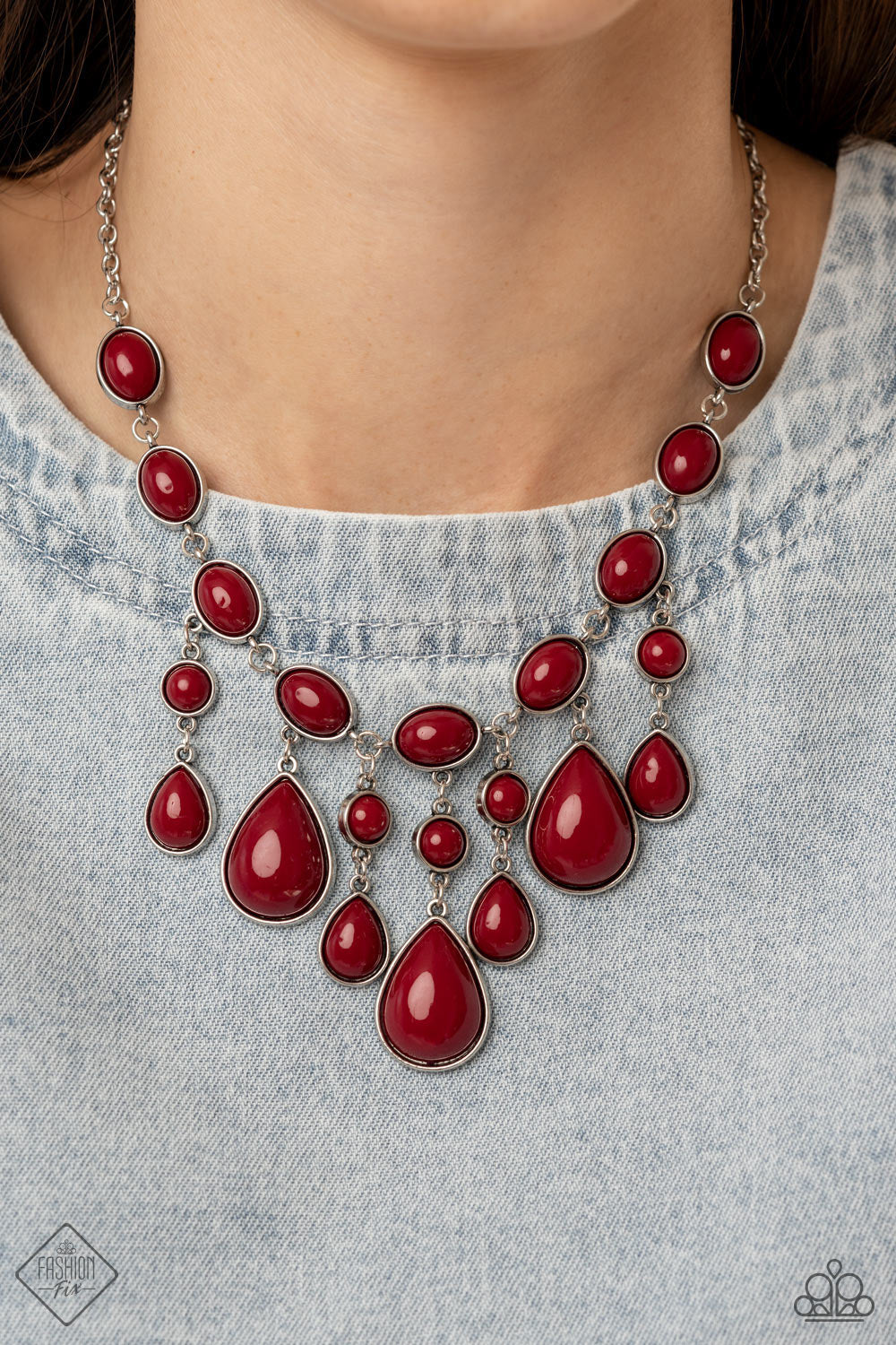Paparazzi ♥ Mediterranean Mystery - Red ♥  Necklace