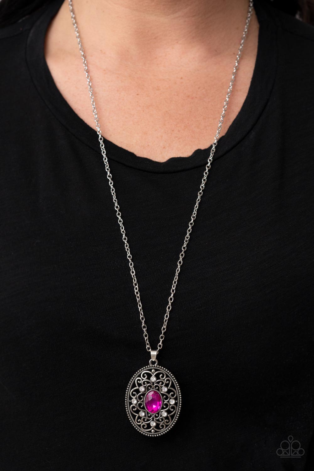 Paparazzi ♥ Sonata Swing - Pink ♥  Necklace