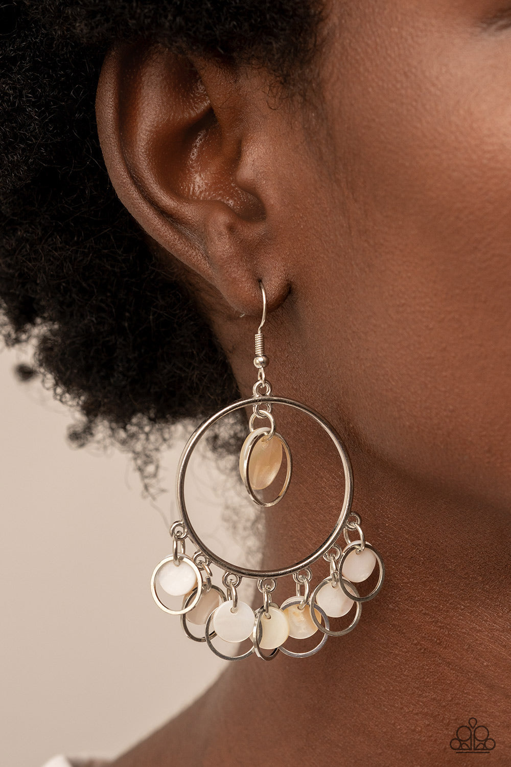 Paparazzi ♥ Cabana Charm - White ♥  Earrings