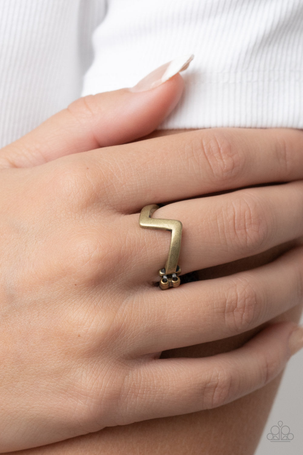 Paparazzi ♥ Global Shock - Brass ♥  Ring