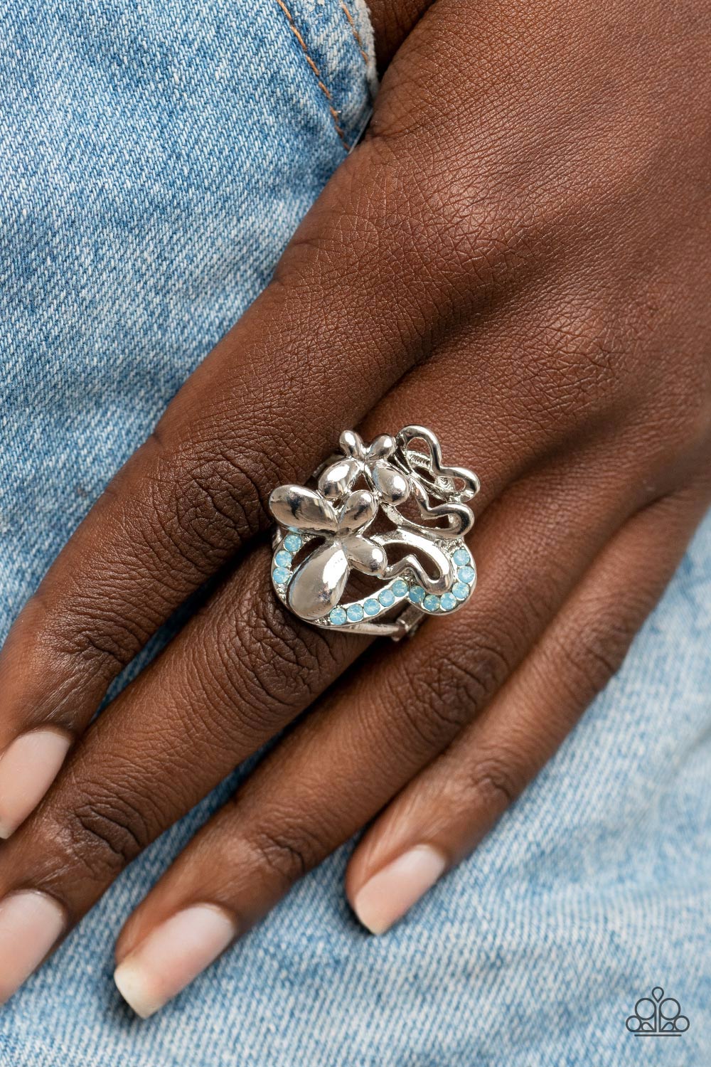 Paparazzi ♥ Fluttering Flashback - Blue ♥  Ring