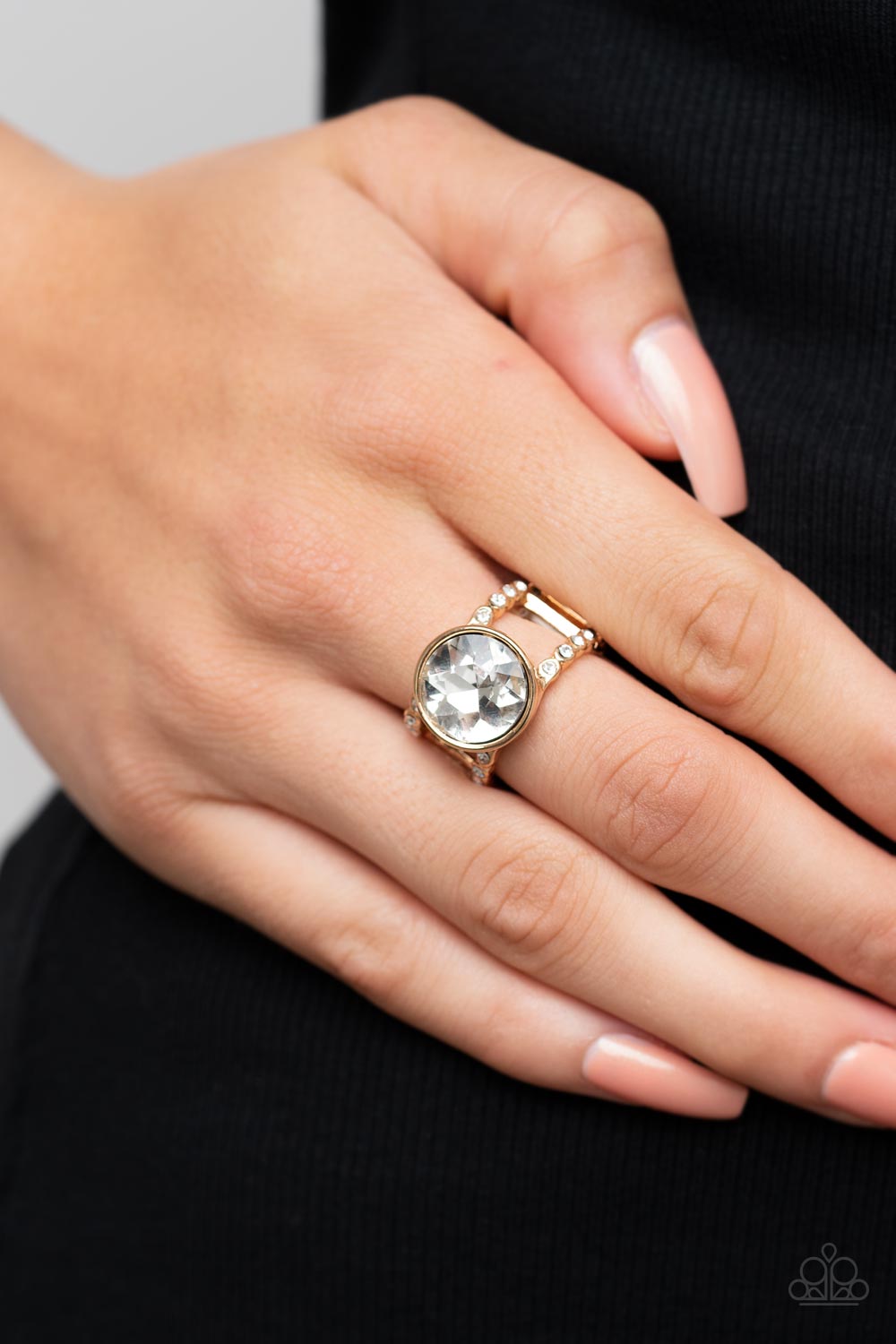 Paparazzi ♥ High Roller Sparkle - Gold ♥  Ring