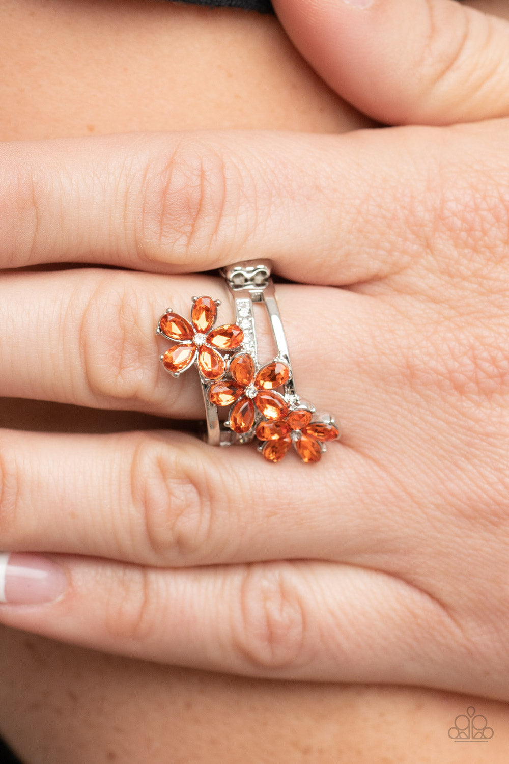 Paparazzi ♥ Posh Petals - Orange ♥  Ring