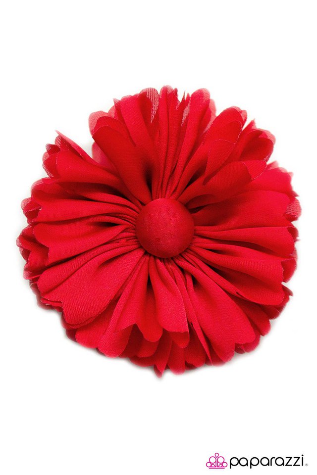 Paparazzi ♥ Life Of The Tea Party - Red ♥ Hair Clip