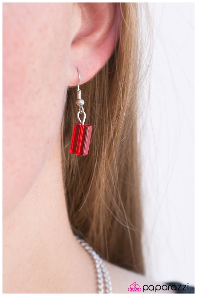 Paparazzi ♥ Midnight Mirage - Red ♥ Necklace