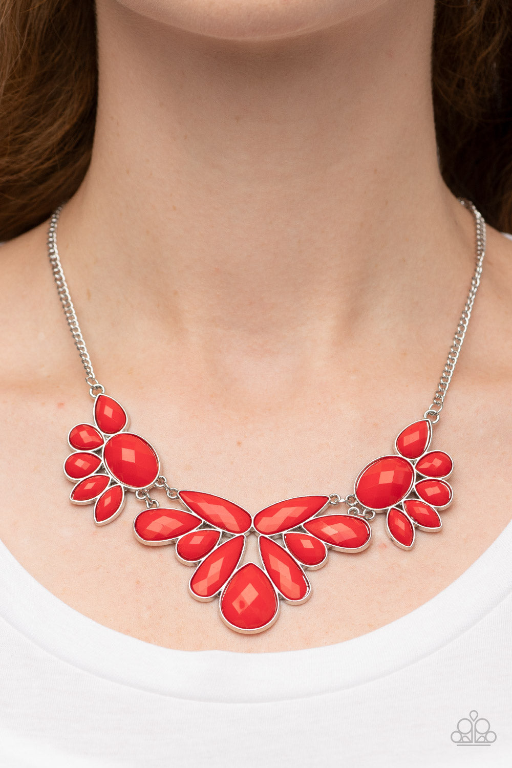 Paparazzi ♥ A Passing FAN-cy - Red ♥  Necklace