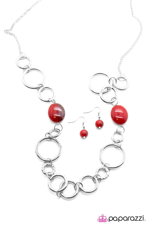 Paparazzi ♥ Global Warming - Red ♥ Necklace