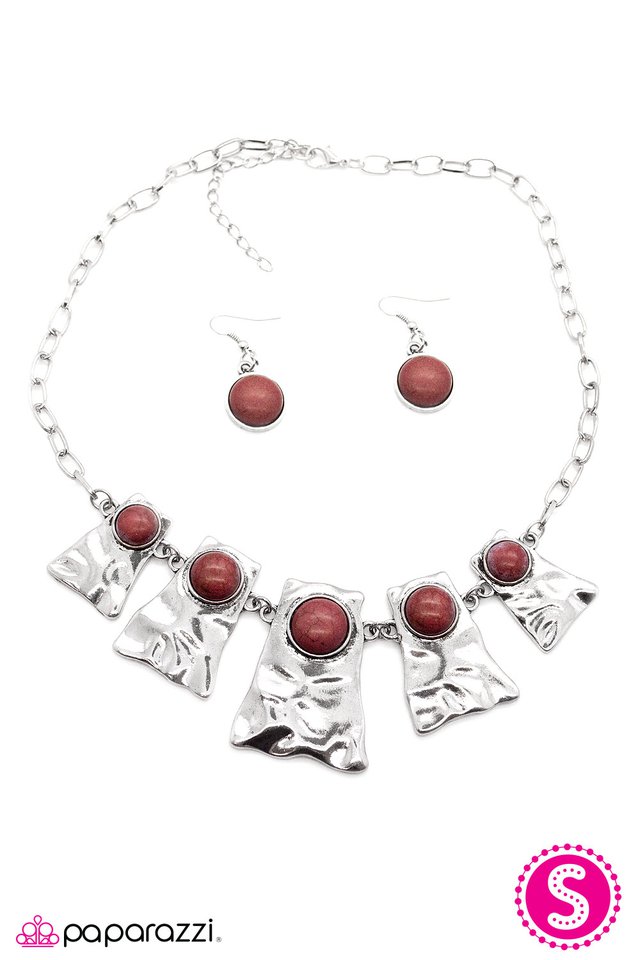 Paparazzi ♥ Cougar - Red ♥ Necklace