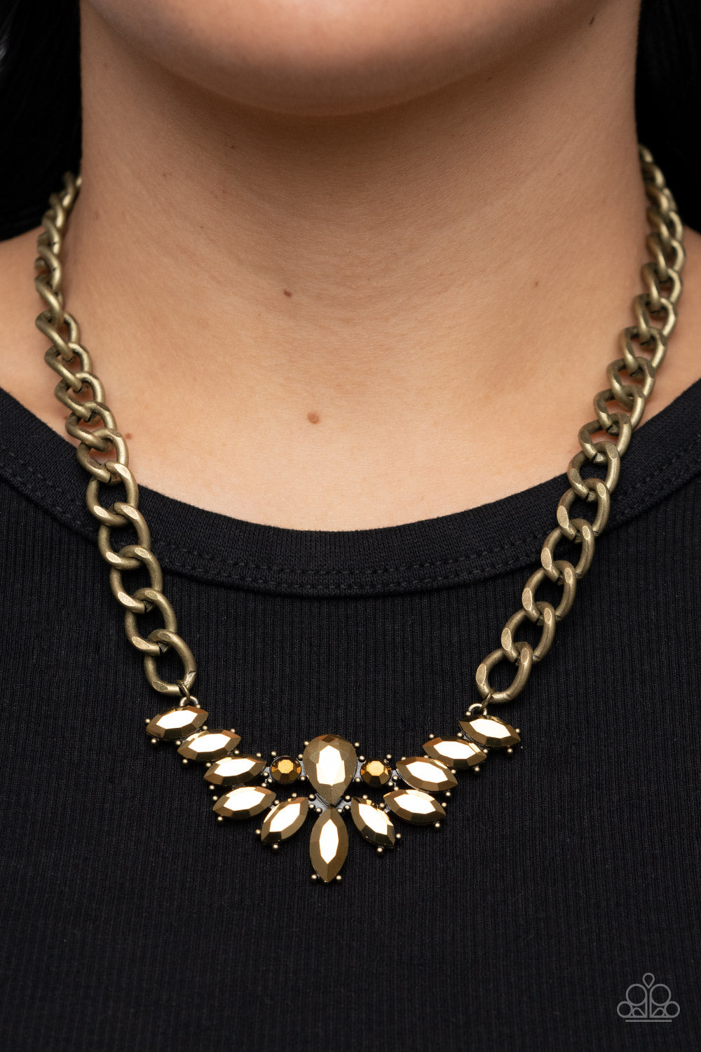 Paparazzi ♥ Come at Me - Brass ♥  Necklace