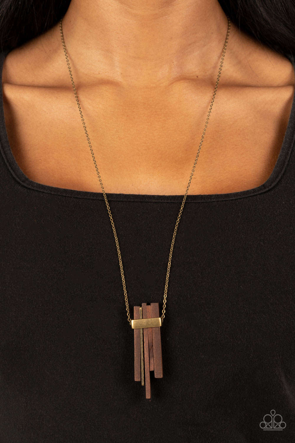 Paparazzi ♥ Cayman Castaway - Brass ♥  Necklace