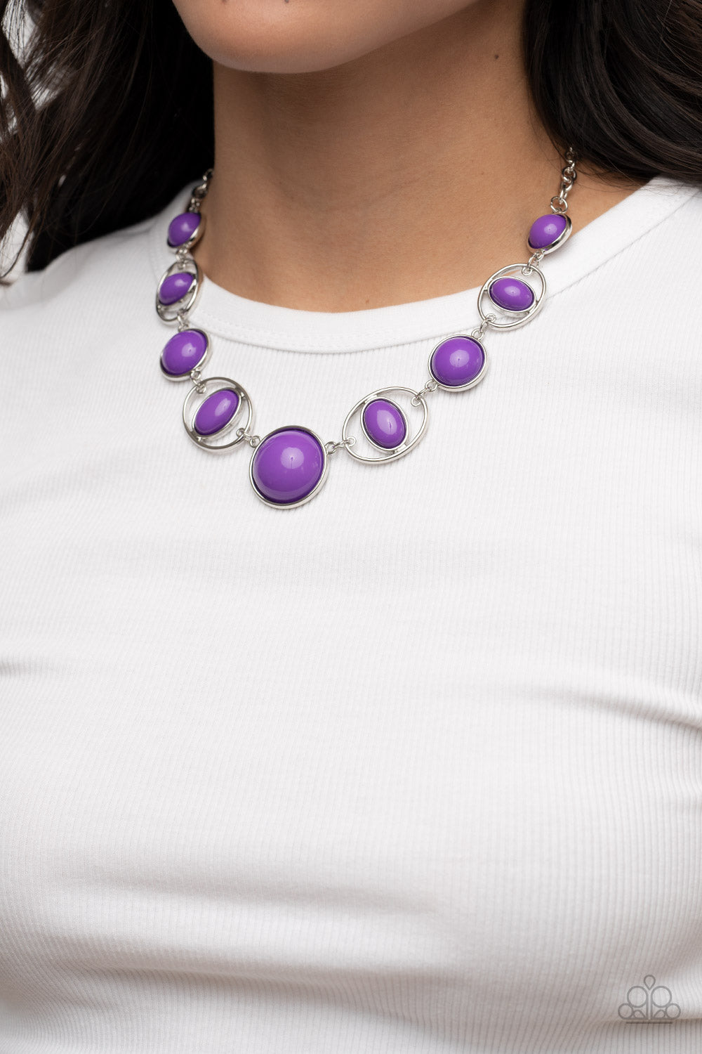 Paparazzi ♥ Eye of the BEAD-holder - Purple ♥  Necklace