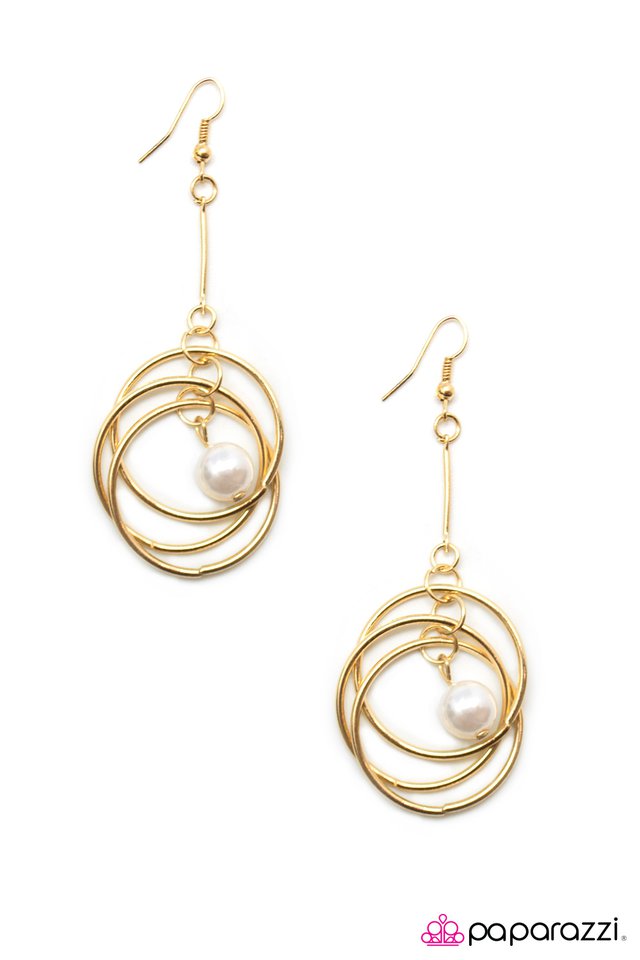 Paparazzi ♥ You Say You Want A Revolution - Gold ♥ Earrings