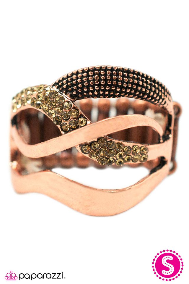 Paparazzi ♥ Double Crossed - Copper ♥ Ring