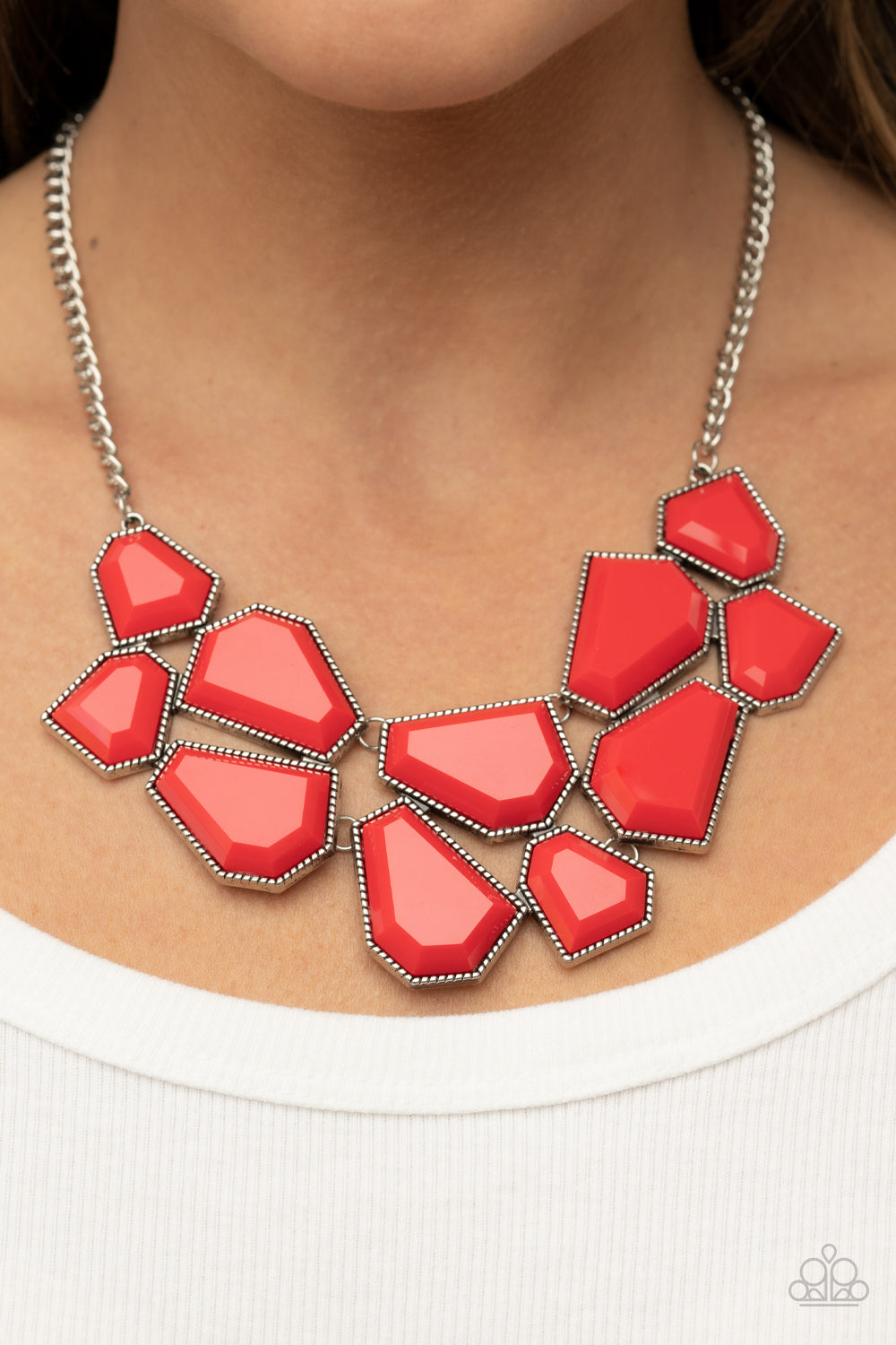 Paparazzi ♥ Double-DEFACED - Red ♥  Necklace