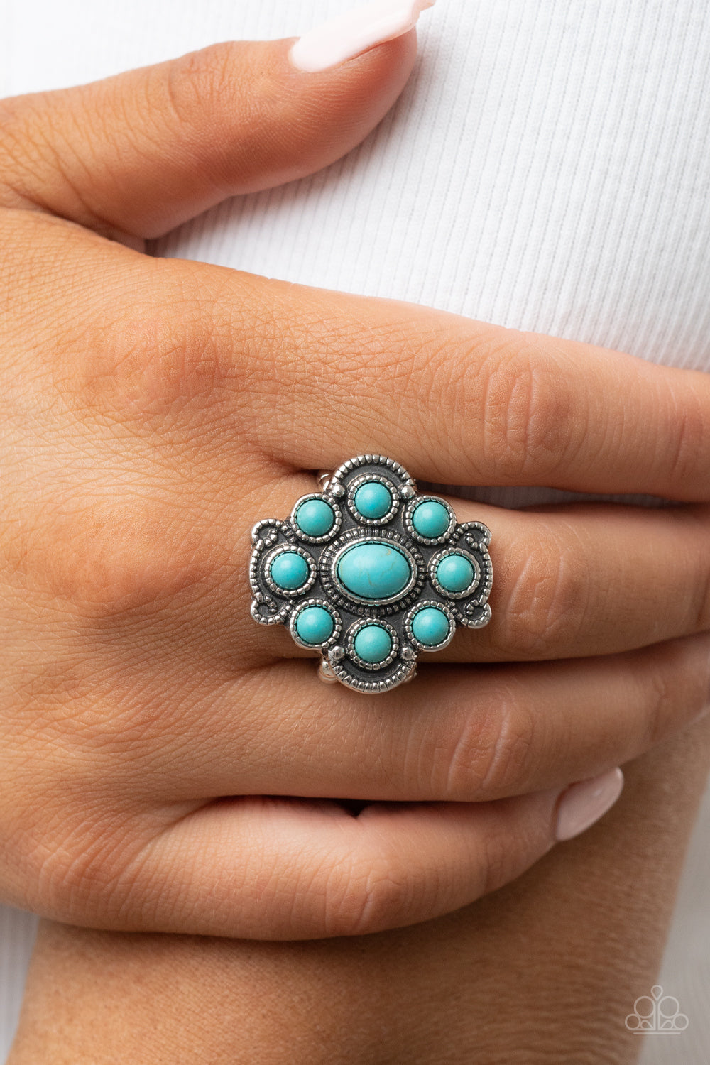 Paparazzi ♥ Santa Fe Fantasy - Blue ♥  Ring