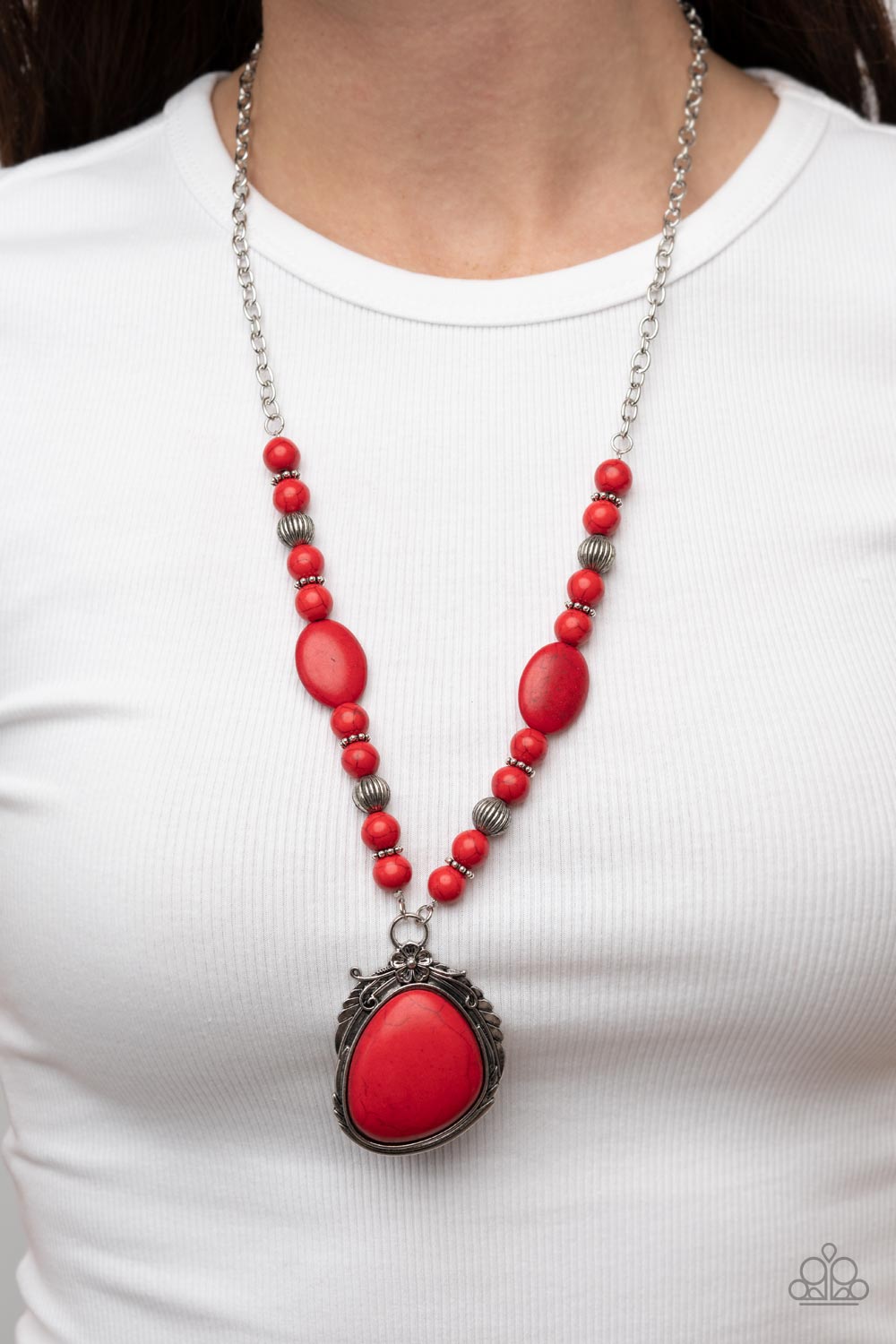 Paparazzi ♥ Southwest Paradise - Red ♥  Necklace