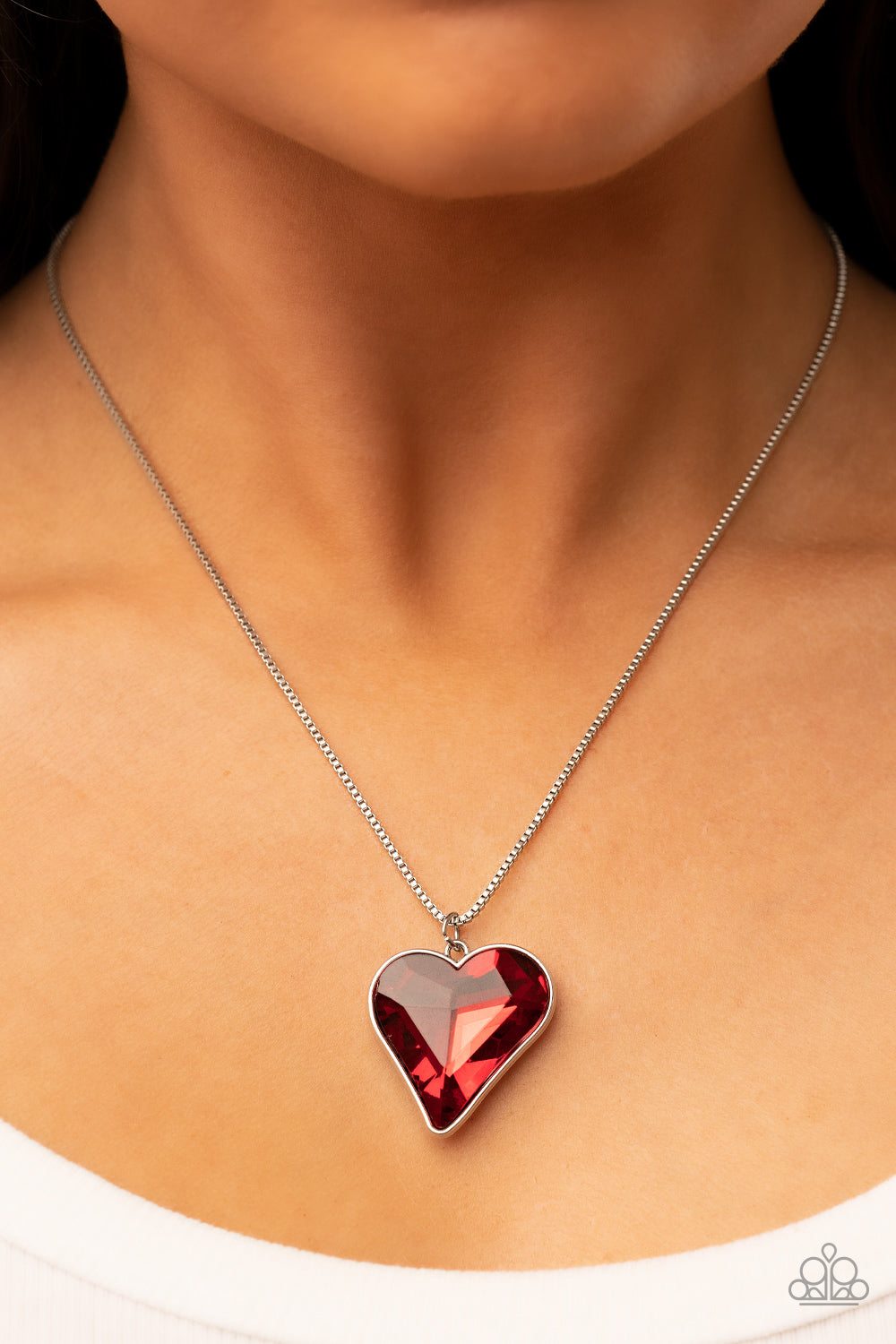 Paparazzi ♥ Lockdown My Heart - Red ♥  Necklace