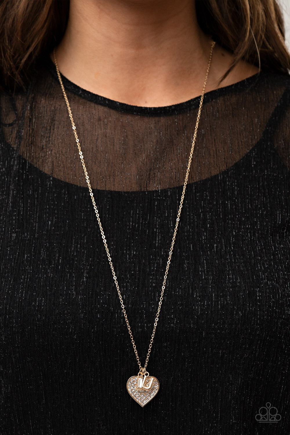 Paparazzi ♥ Letters of Love - Gold ♥  Necklace